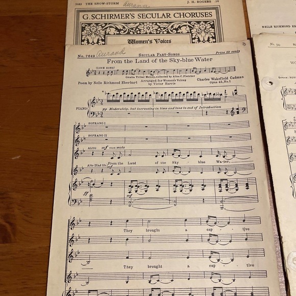 1900’s Antique Sheet Music (4) Pamphlets - Hymnal's Women's Trio Voices - Picture 2 of 3